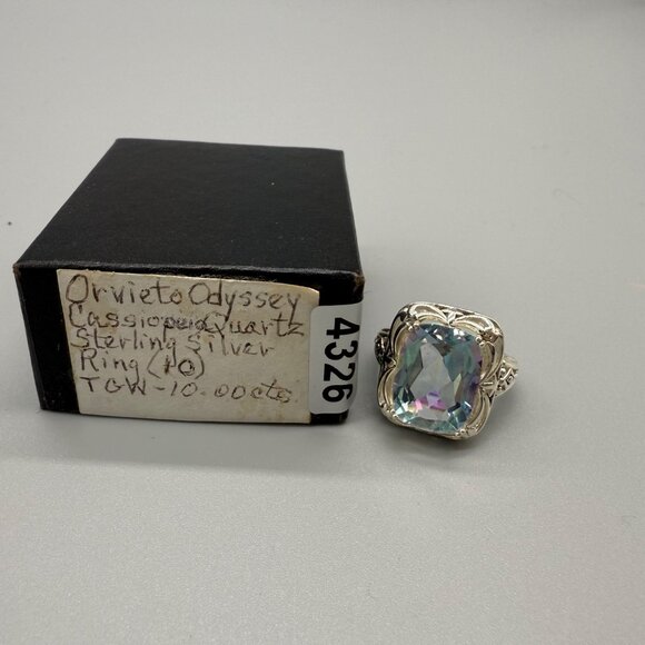 Orvieto Odyssey Sterling Silver 10.00 Ct TGW Cassiopeia Quartz Ring Size 10 - Picture 3 of 12